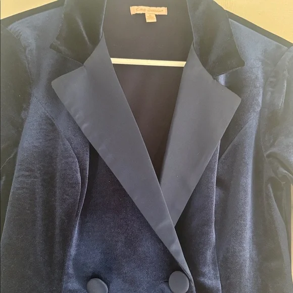 Tuxedo-Style Velvet Dress - Picture 3 of 6